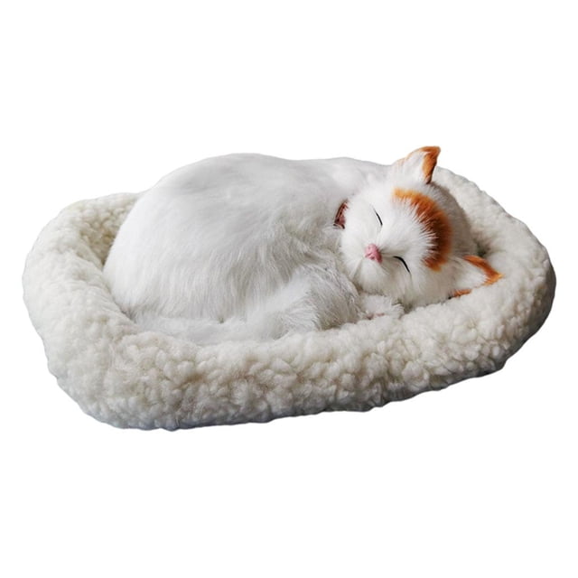Peluche para dormir, juguetes de peluche, de simulación, lindo regalo Gato de amarillas Zulema Gato durmiendo respirando