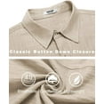 thumbnail image 5 of COOFANDY Men Black Button Down Shirt Short Sleeve Summer Shirt Casual Button Up Shirts for Men, 5 of 6