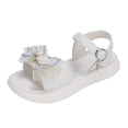 thumbnail image 2 of Fozruso Trendy Girls' Tape Shoes For Everyday Casual Wear Perfect For Ages 3 14 Ideal For Spring And Summer Easy To Clean And Pair With Dresses（3 12y）,Sizes 10 Little Kid 4.5-5 Years(White), 2 of 5
