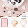 thumbnail image 2 of Uxcell 60Pcs Round Natural Shell Buttons,11.5mm 2 Holes Mother of Pearl Craft Seashell Sewing Buttons for Clothes Shirts Dresses Sewing DIY Craft Making, White, 2 of 6