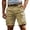 Khaki, variant on Men's Cargo Shorts Relaxed Fit Button Quick Dry Stretch Lightweight Wear Hiking Shorts with Multi Pocket,Black XL