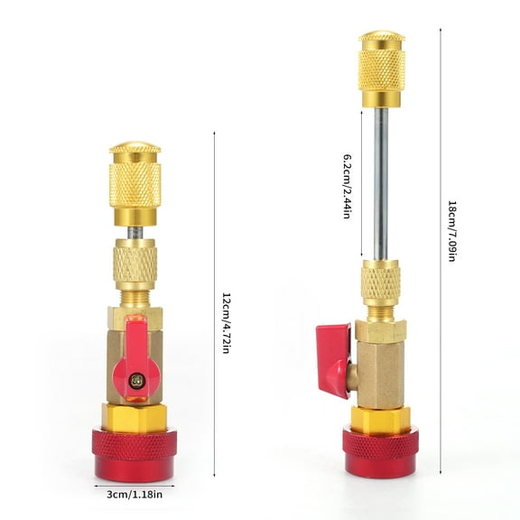 Remover,Valve Core R134a R12 Valve Car Air Maintenance 2 Adjustable Pressure Quick Remover Tools Kit Low Pressure Valve Pressure And Low Tool Set Car Core Remover Tools Huiop Port Valve