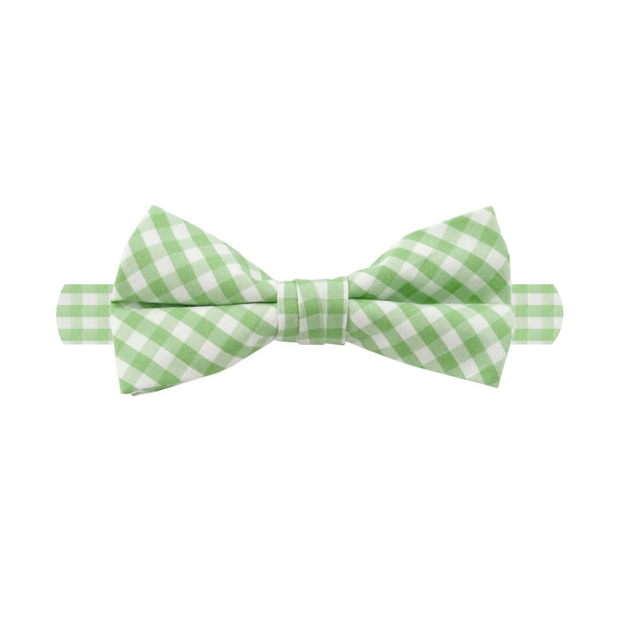 Jacob Alexander Mens Gingham Checkered Pattern Self-Tie Bow Tie