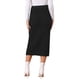 thumbnail image 3 of Faldas de lápiz de punto para mujer INSPIRE CHIC, elásticas, de cintura alta, ajustadas y casuales, falda midi de suéter, S, negra, 3 of 6