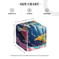 thumbnail image 4 of Balery Colorful Whimsical Earth Porta Pañuelos de Cuero con Estampado – Funda Moderna Cuadrada para Caja de Pañuelos, Dispensador 5x5x5'', 4 of 7