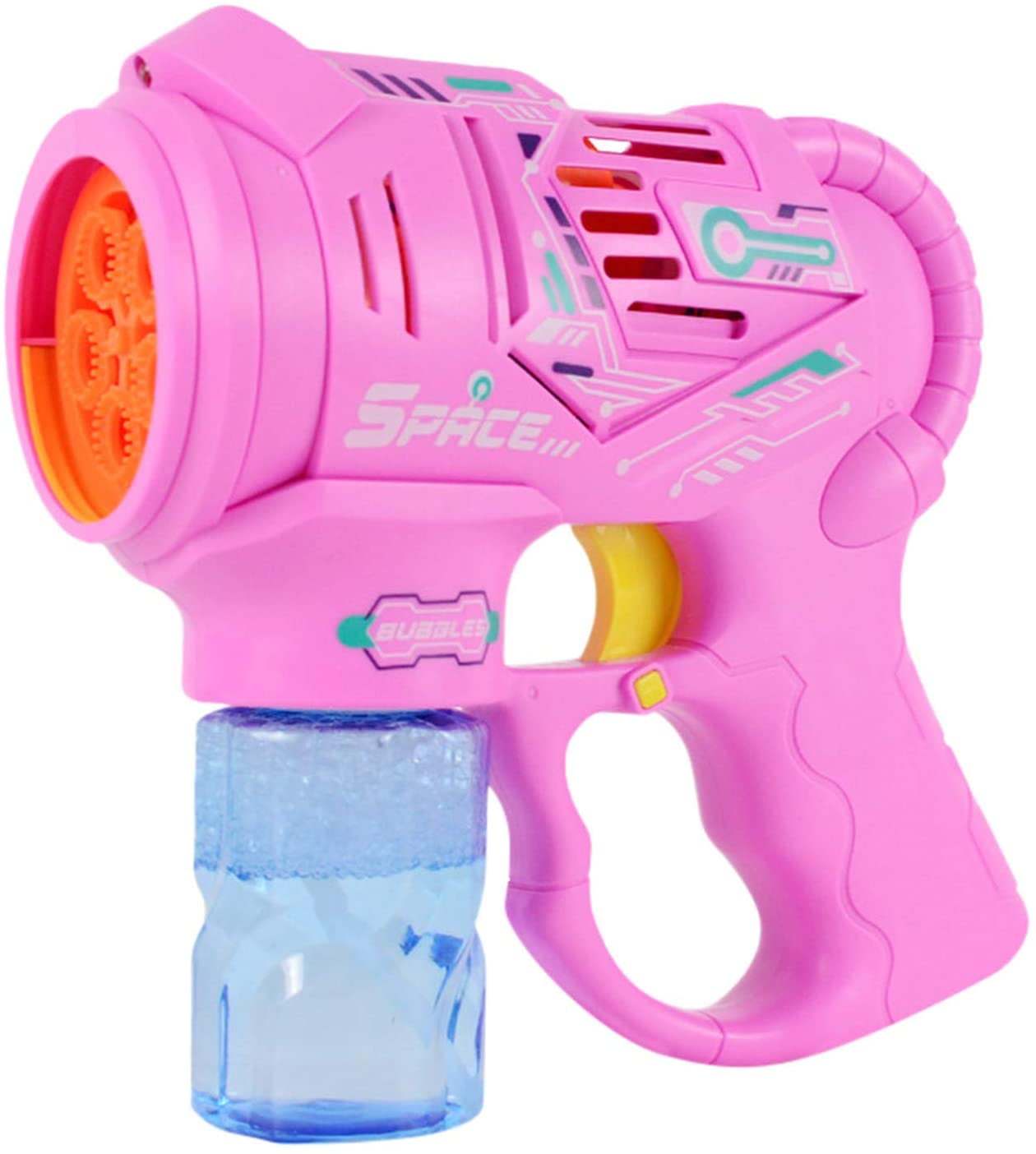 Bubble Machine Bubble Gun Toy for Kids, Automatic Music Bubble Blower with Bubble Solution, Easy