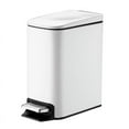 thumbnail image 1 of Cubo de basura con pedal estrecho y rectangular para el hogar, moderno, sencillo, para sala de estar, baño, silencioso, de 6 l, 1 of 1