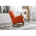 thumbnail image 3 of Luccalily Rocking Accent Chair, Upholstered Glider Chair with Fabric Padded Seat and Solid Wood Base, Armchair with Side Pocket for Nursery,Modern Design for Living Room, Bedroom, 3 of 12