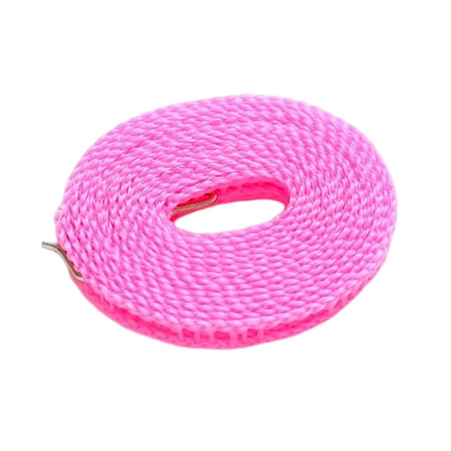 Tendedero retráctil para exteriores, cuerda de nailon antideslizante para tender la ropa (rosa, 8 metros) Likrtyny Libre de BPA