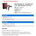 thumbnail image 2 of Rear Brake Shoe Set - Compatible with 1996 - 2004 Mitsubishi Fuso FE-SP 1997 1998 1999 2000 2001 2002 2003, 2 of 2
