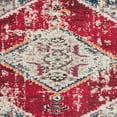 thumbnail image 6 of SAFAVIEH Monaco Bruce Overdyed Geometric Area Rug, Ivory/Red, 6'7" x 6'7" Round, 6 of 7