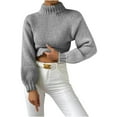 thumbnail image 2 of Lilgiuy Women's Turtleneck Long-sleeved Casual Sweater Pullover Sweater for New Year Thanksgiving, 2 of 5