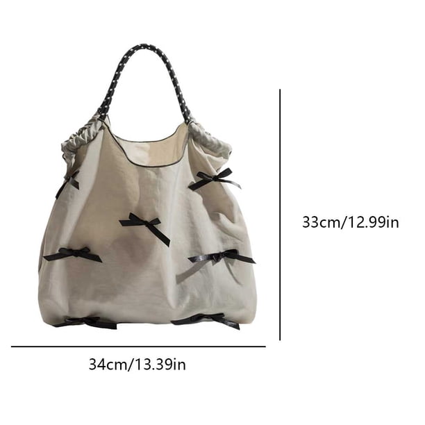 ACUYE Coquette - Bolso De Hombro Estético Con Pajarita, Bolso Cruzado De Cuero, Bolso De Mano Y2K, Bolso Elegante Y2K, A01-plata, 27cm