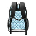 thumbnail image 2 of Honeii Blue Fish Scale Texture Print Clear Backpack Heavy Duty Transparent Bag 17" See Through BookBag for Women Men Adults Work Festival Sports Travel, 2 of 7