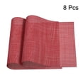 thumbnail image 3 of Uxcell Place Mats, 450x300mm Table Mats Pack of 8 Washable Woven Placemat Red, 3 of 6
