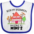 thumbnail image 3 of Inktastic Book My Reservation I'm Going to Mimi's- House Boys or Girls Baby Bib, 3 of 4