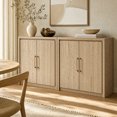 thumbnail image 2 of ARKANTOS Sideboard Buffet Cabinet with Storage, Coffee Bar Cabinet with 2 Doors and Adjustable Shelf, Modern Farmhouse Kitchen Sideboard for Living Room, Gold, 2 of 14