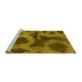 thumbnail image 2 of Ahgly Company Machine Washable Indoor Square Abstract Yellow Modern Area Rugs, 3' Square, 2 of 4