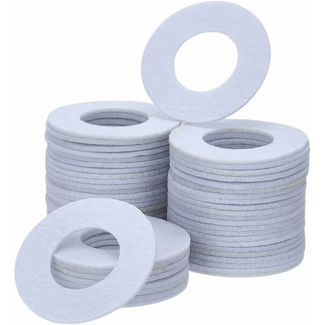60 almohadillas de repuesto para minidifusor, 2 x 0,08 pulgadas, con forma de círculo hueco blanco, para aceites esenciales.