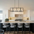 thumbnail image 4 of RRTYO Black or Gold Farmhouse Rustic Kitchen Island Pendant Chandelier for Dining Room Black, 4 of 5