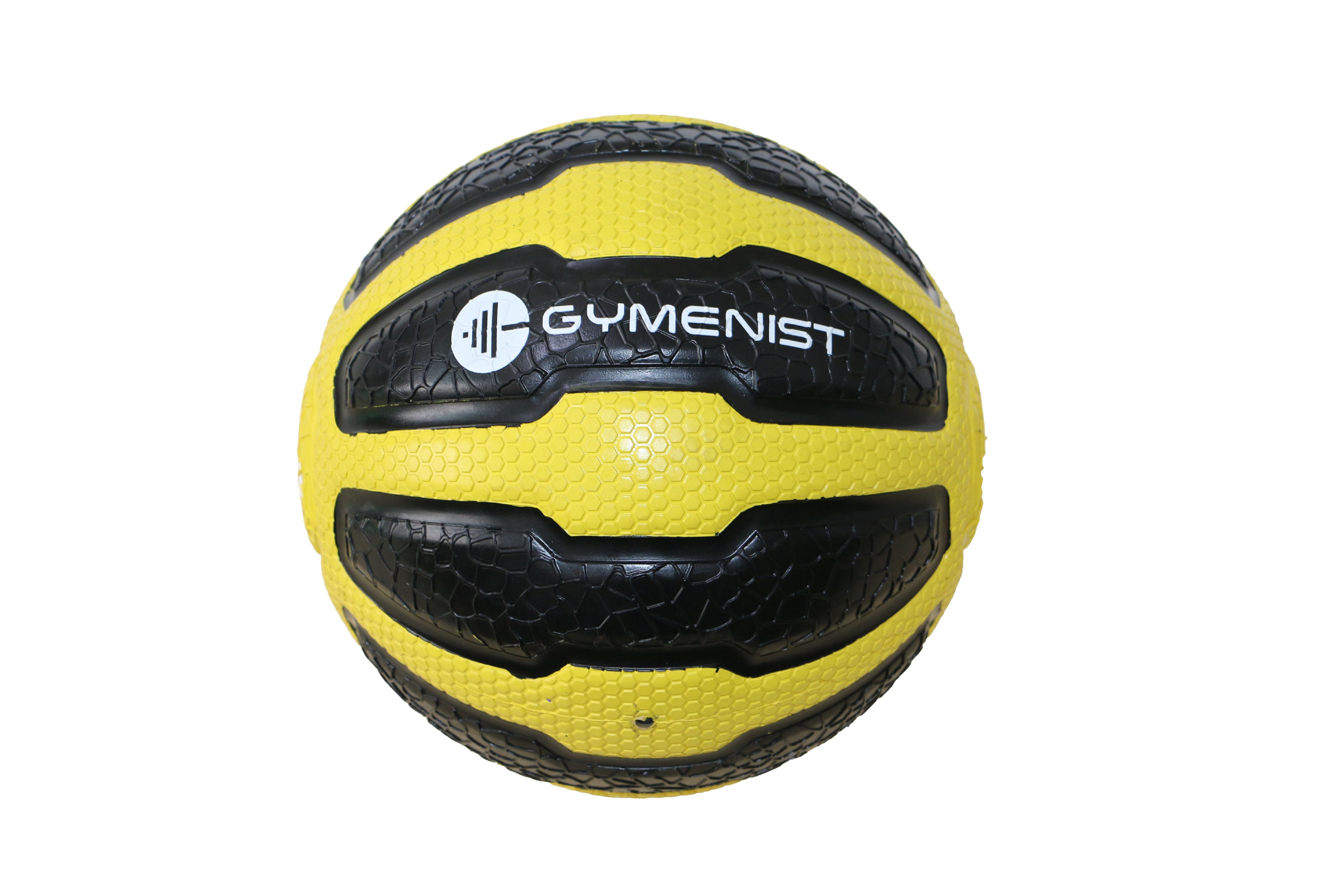 GYMENIST Rubber Medicine Ball with Textured Grip, Available in 9 Sizes, 2-20 LB, Weighted Fitness Balls,Improves Balance and Flexibility