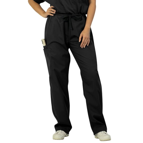 Panda Uniform by HeedFit Unisex Two-Pocket Scrub Pants – Black – XXS
