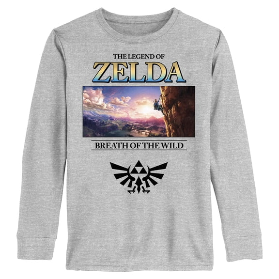 Boys Nintendo Breath Of The Wild Landscape Picture Long Sleeve Shirt