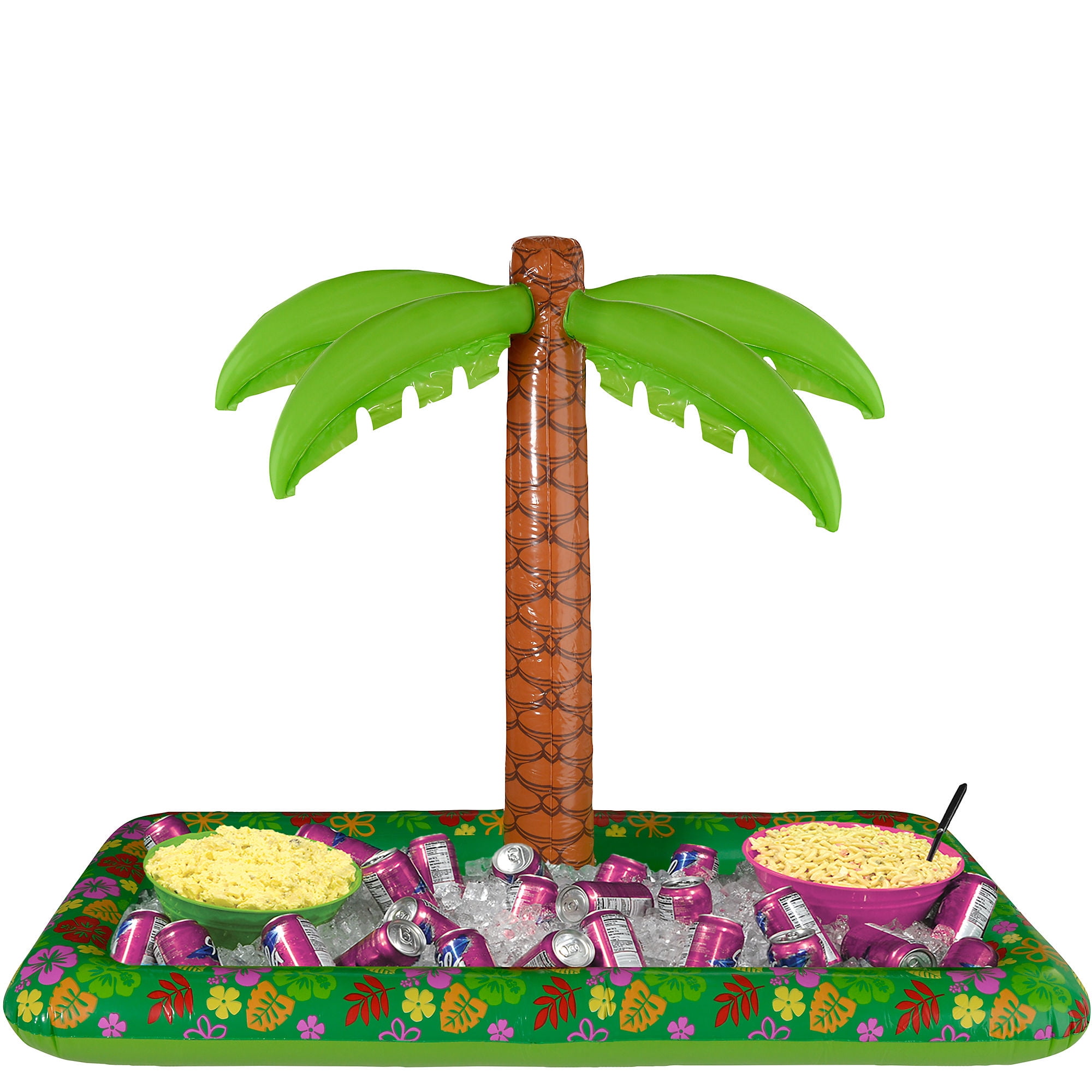 White Inflatable 6 Foot Palm Tree Cooler One Size Amscan 374583 