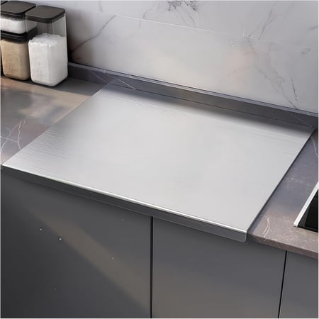 2026 New Stainless Steel Cutting Board with Lip, Single Stainless Steel Cutting Board Food Prep, 40 * 50CM Large Stainless Steel Cutting Board for Meat Vegetable Fruit Daily Food Prep ((30 × 30 cm))