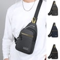 thumbnail image 1 of Bolsa de pecho Bandolera con correa ajustable, mochila ligera de pecho de varios bolsillos para viajes, senderismo, running y uso diario, 1 of 8
