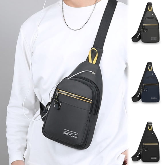 breaise Sling Bag for Men Crossbody Bags Fanny Packs Over Shoulder Bag Sling Purse Backpack Travel Handbag Purse