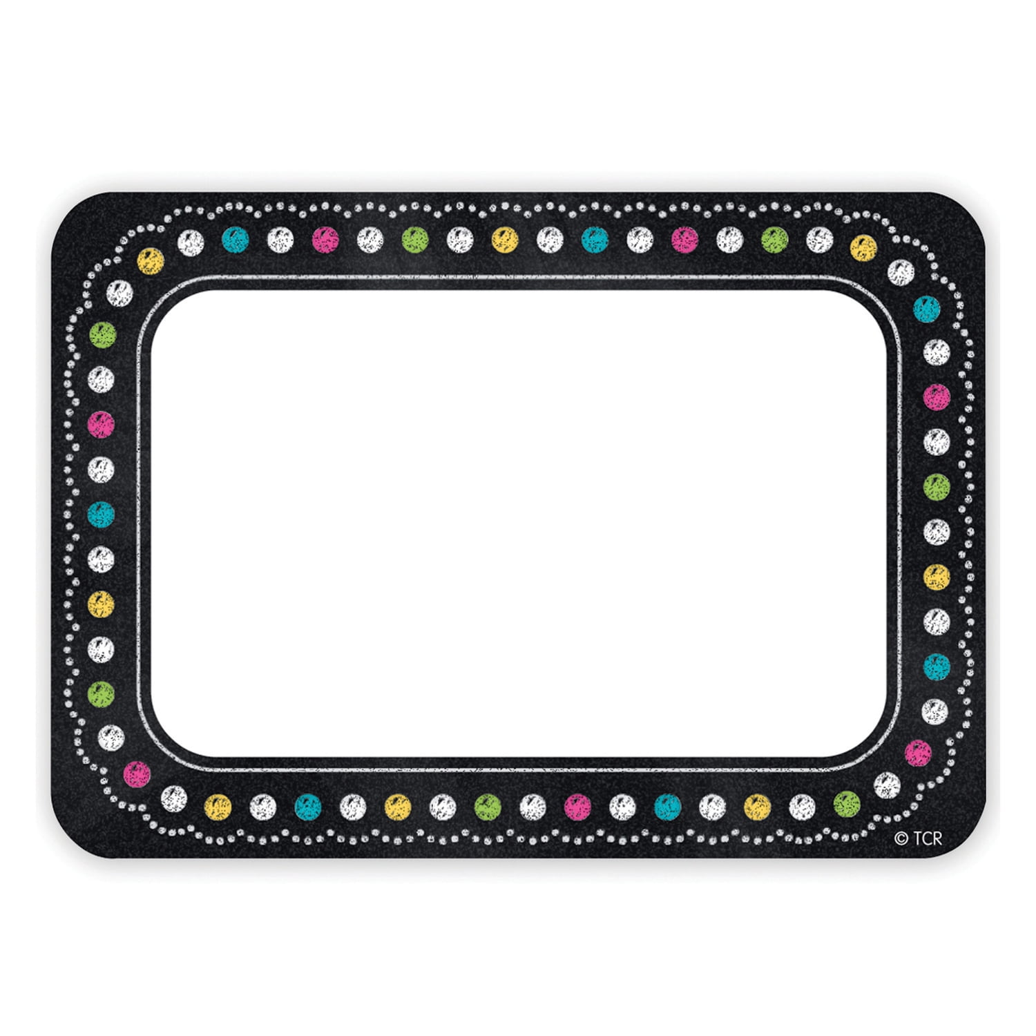 Teacher Created Resources Chalkboard Brights Name Tags/Labels, 36 Per Pack, 6 Packs