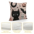thumbnail image 4 of PHYHOO Happy Halloween Cute Ghost Pink Throw Pillow Covers, Flowers Cushion Case for Sofa Couch, 4 of 5
