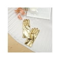 thumbnail image 5 of INSPIRE CHIC Women's Metallic Shiny Shimmer Full Finger Wrist Length Gloves for Party Costume 1 Pair One Size Gold, 5 of 6