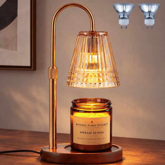 Candle Warmer Lamp with Timer, Dimmable Candle Warmer for Jar Candles, Height Adjustable Wax Melts Warmer, Birthday Gifts for Women Mother, House Warming Gifts New Home Decor