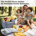thumbnail image 5 of Tirrinia Picnic Basket - Insulated Cooler, Foldable Picnic Basket with Utensil Carrier, Lightweight Leakproof Portable Basket Set, 5 of 7