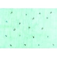 thumbnail image 1 of Ahgly Company Machine Washable Indoor Rectangle Solid Turquoise Blue Modern Area Rugs, 2' x 5', 1 of 4