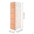 thumbnail image 2 of Shangmakel 6 Drawers Narrow Plastic Organizer Cabinet with Wheels, Vertical Drawer Storage Unit, Mobile Slim Utility Furniture for Office, Living Room, Bedroom, Garage, 2 of 18