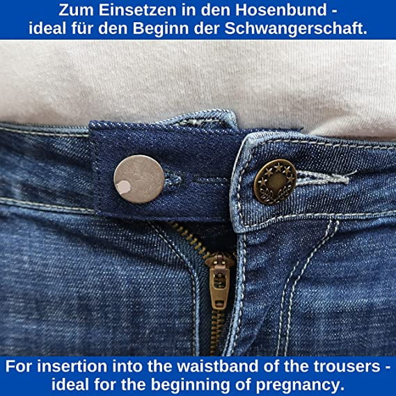 Bouton de jean réglable en métal pour pantalon, bouton de fermeture à  pression amovible, rallonge de