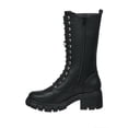 thumbnail image 3 of Bota Alta Mujer Moda Casual Juvenil Urbana Cómoda Tipo Piel Negro Agujetas Tipo Militar 040D2F negro 27 Incógnita 040D2F, 3 of 7