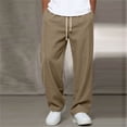 thumbnail image 3 of Stamzod Sweatpants for Men Casual Open Bottom Baggy Pants Men Wide Leg Lounge Sweat Pants with Pocket Khaki-1 XL, 3 of 8