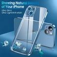 thumbnail image 2 of Crystal Clear Case for iPhone 13, [Not Yellowing] [Camera Protection] [Military Grade Drop Tested] Transparent Shockproof Protective Phone Case Soft Silicone Slim Cover, 6.1 inch, Blue, 2 of 16