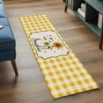 thumbnail image 4 of Sunflowers Kitchen Runner Rug 2x6 Washable Runners for Hallway Non Slip Yellow Floral Watercolor Botanical Checkered Rustic Large Area Rug Indoor Floor Carpet for Bathroom Laundry Entryway Bedroom, 4 of 8