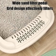 thumbnail image 5 of Cat Litter Box, Beige, Semi-Enclosed Open Toilet, Deodorant Feces Tray, Splash Proof, Pet Supplies TeashCHAT, 5 of 6