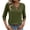 Army Green, variant on Staron Summer Tops for Women Casual V Neck 3/4 Sleeve Blouses Loose Button Up Shirts Trendy Cute T-Shirts Outfits, Orange S