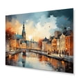 thumbnail image 2 of Designart "Denmark Cityscape Euphony II" Cityscapes Metal Art Print, 2 of 5