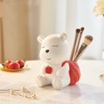 thumbnail image 3 of Naiovety Little Bear Pen Holder Desk For With Ornament Pen Office Decoration Home Pen Animal Resin Bring Visual Container Decoración del hogar rojo, 3 of 6