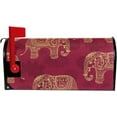 thumbnail image 5 of GZHJMY Vintage Indian Tribal Elephants Magnetic Mailbox Cover Large Size Mailbox Wraps MailWraps Post Letter Box Cover Garden Yard Oversized 25.5 x 21 inch Home Decor, 5 of 7