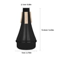 thumbnail image 2 of OUNONA Trumpet Practice Mute in Black Plastic Reduces Noise for Home Use Lightweight and Compact, 2 of 8
