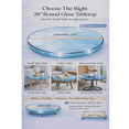 thumbnail image 4 of SUDICA 28-Inch Round Tempered Glass Tabletop, 1/4 Inch Thick, Clear Finish, Pencil Polished Edge for Dining & Coffee, 4 of 9